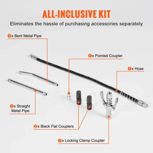 6000 PSI Oil Grease Pistol Grip Heavy Duty Manual Rigid 400CC - Image 4