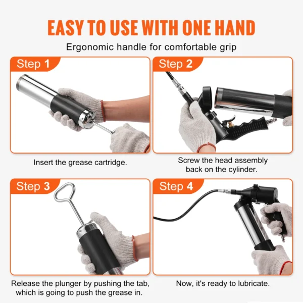 6000 PSI Oil Grease Pistol Grip Heavy Duty Manual Rigid 400CC - Image 5