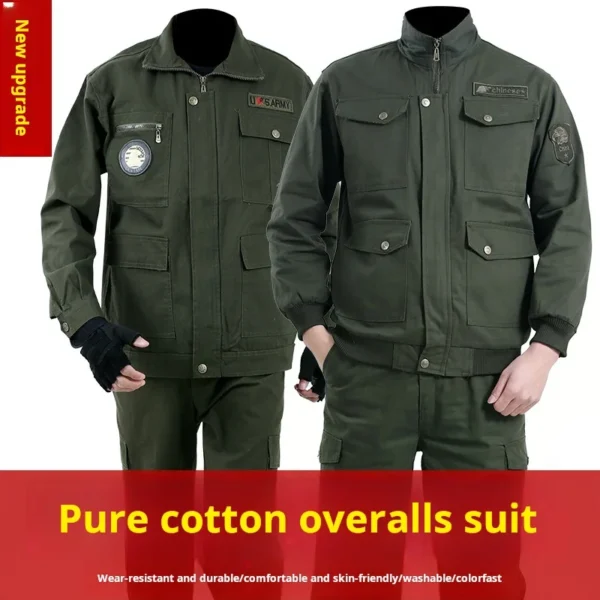 Worker's protective jacket pure cotton wear-resistant suit - Image 2
