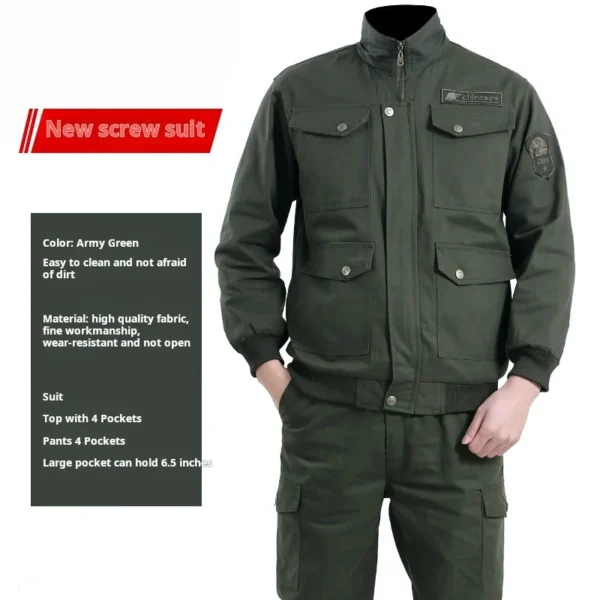 Worker's protective jacket pure cotton wear-resistant suit - Image 4