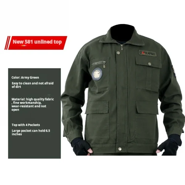 Worker's protective jacket pure cotton wear-resistant suit - Image 5